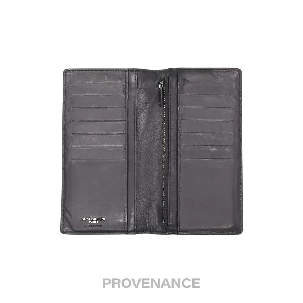 🔴 Saint Laurent Paris SLP Long Wallet - Black Calfskin Leather - Picture 5 of 9